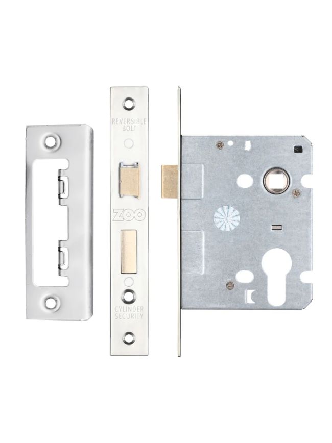 Zoo Hardware Euro Profile Sashlock 3" / 76mm - Polished Stainless
