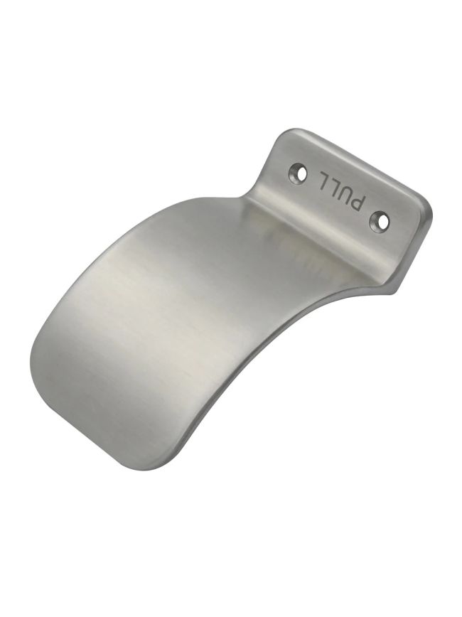 Zoo Hardware Hands Free Pull Face Fixed - Casted Body Plain - Sat.St.Steel - Stainless Steel