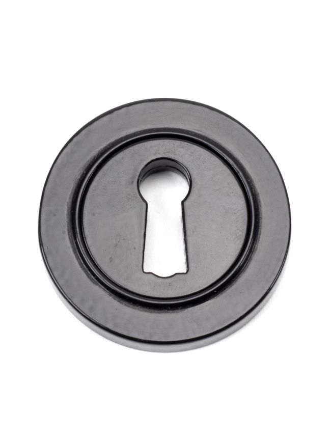 Black Round Escutcheon (Plain)