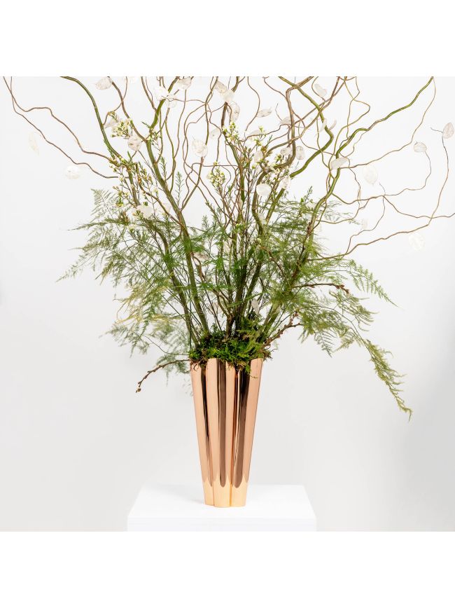 Smooth Copper Flora Vase