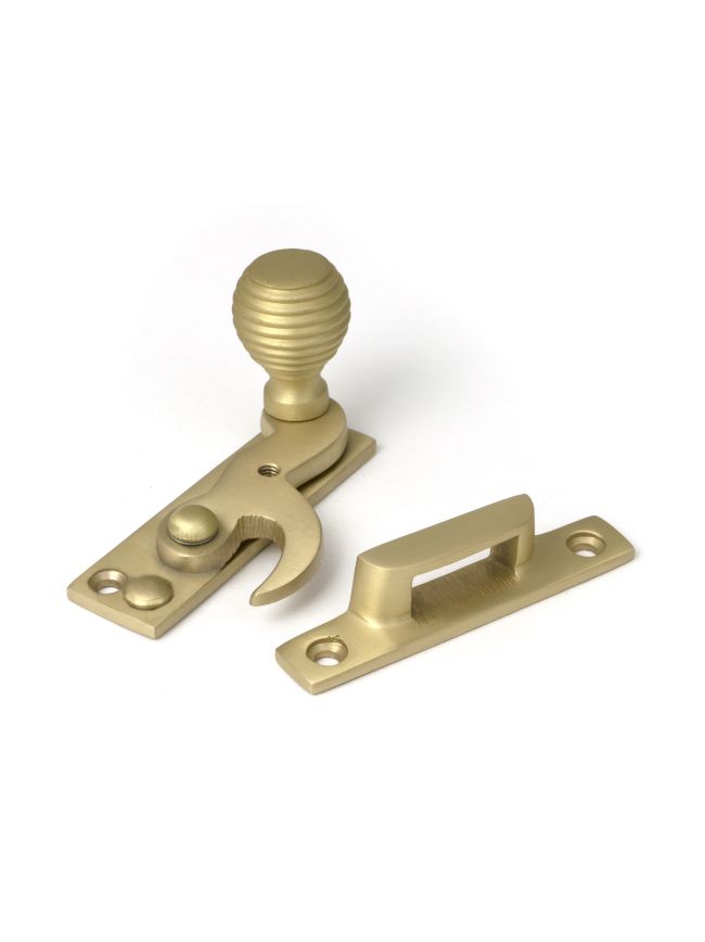 Satin Brass Beehive Sash Hook Fastener