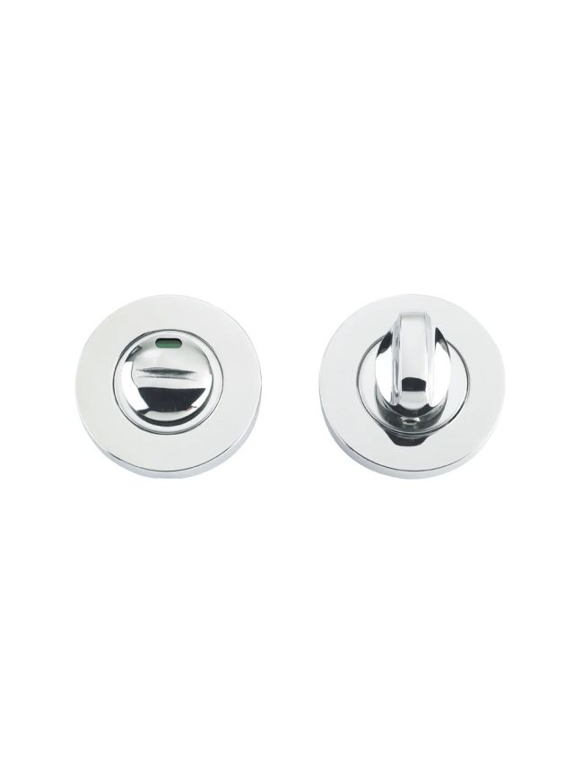 Zoo Hardware Turn and Release complete with escutcheon c/w Indicator and 5mm spindle - 52mm Rose - Grade 304 - Stainless Steel