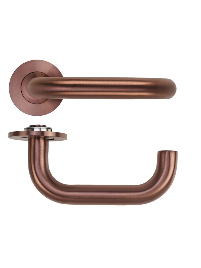 Zoo Hardware Maggiore Lever on 4mm Round Slim Sprung Rose - PVD Bronze