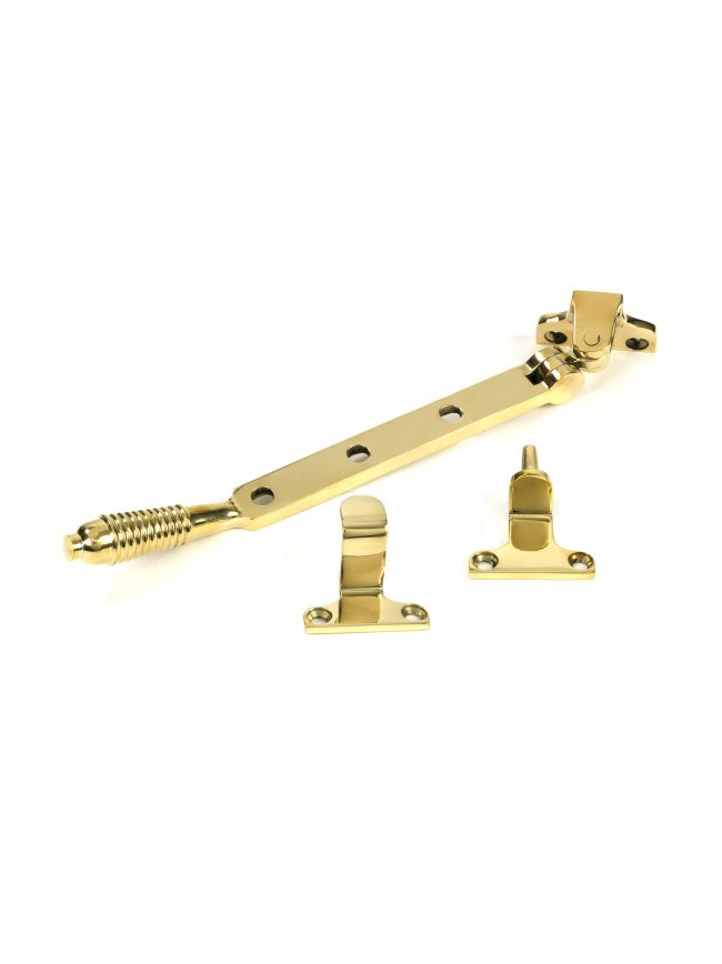 Polished Brass 8" Reeded Stay (Steel Window)