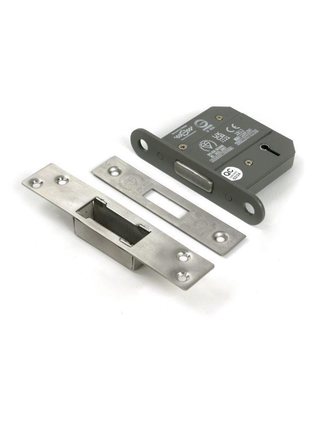 Satin SS 3" 5 Lever BS Dead Lock