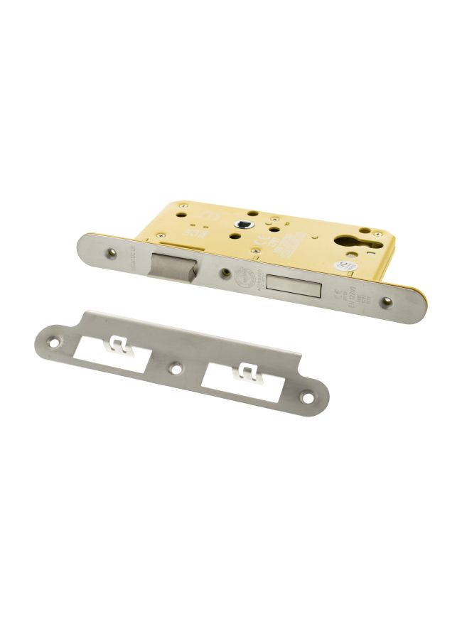 Atlantic DIN Radius Heavy Duty Euro Profile Sashlock Double Throw 60mm backset - Satin Chrome