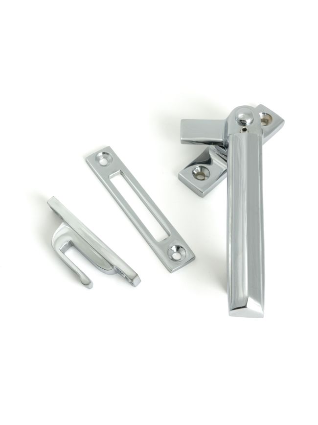 Polished Chrome Locking Art Deco Fastener - RH