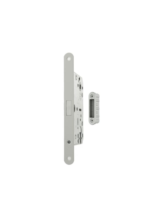 AGB Polaris 2XT Magnetic Euro Profile Sashlock 50mm backset with strike plates for ALU doors - White