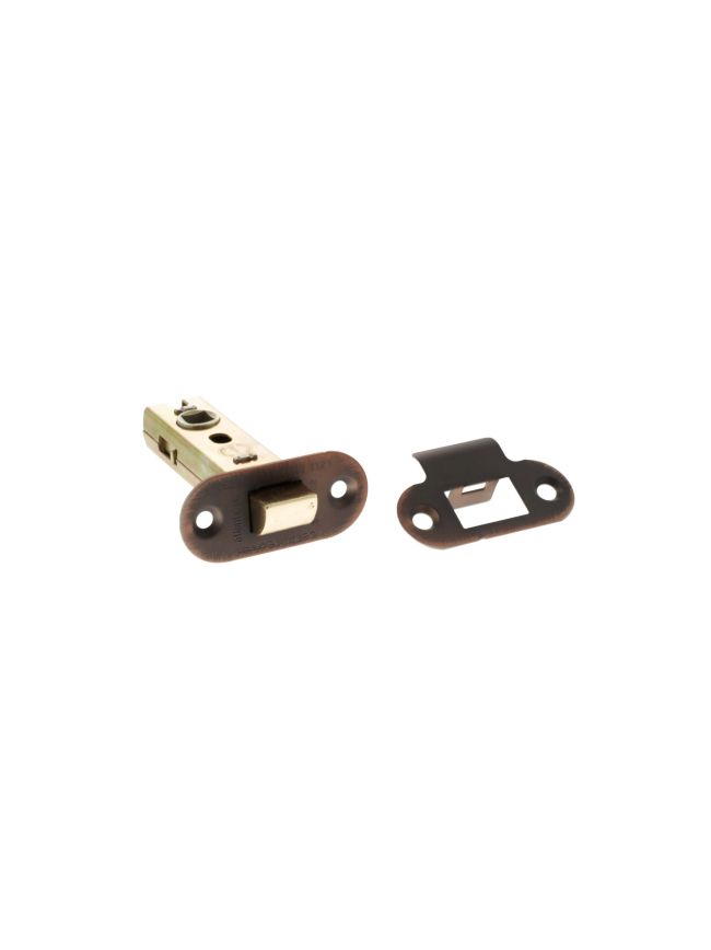 Atlantic Fire-Rated CE Marked Bolt Through Tubular Radius Latch 3" - Antique Copper