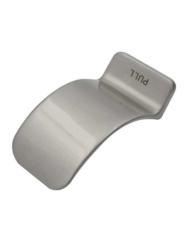 Zoo Hardware Hands Free Pull Bolt Fixed Side - Casted Body Plain - Sat.St.Steel - Stainless Steel