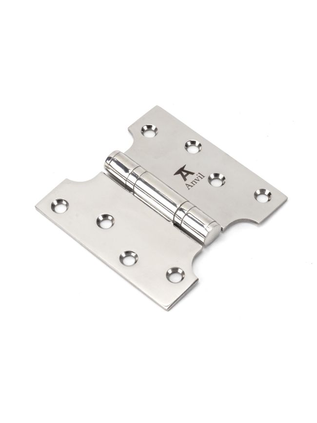 Polished SS (304) 4" x 2" x 4" Parliament Hinge (pair)