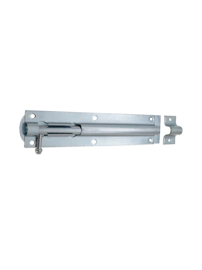 Iron Barrel Bolt - Straight 8" Zinc