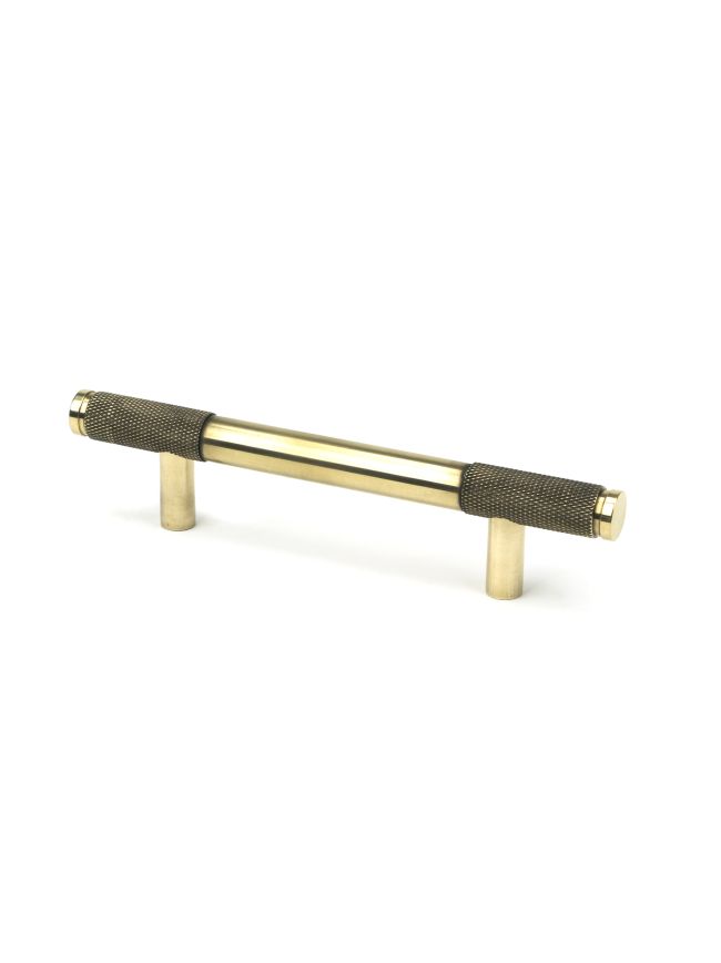 Aged Brass Half Brompton Pull Handle - Small