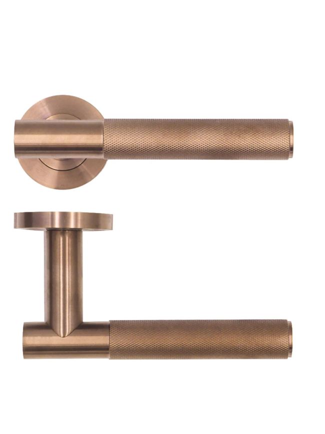 Zoo Hardware Orta Lever on Round Rose - Bronze
