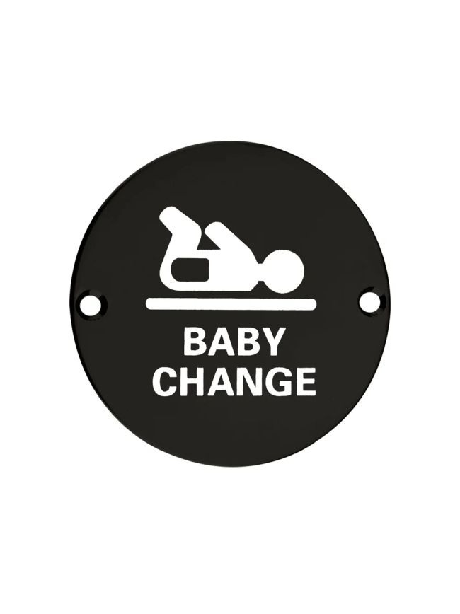 Zoo Hardware Baby Change - 76mm dia - Black