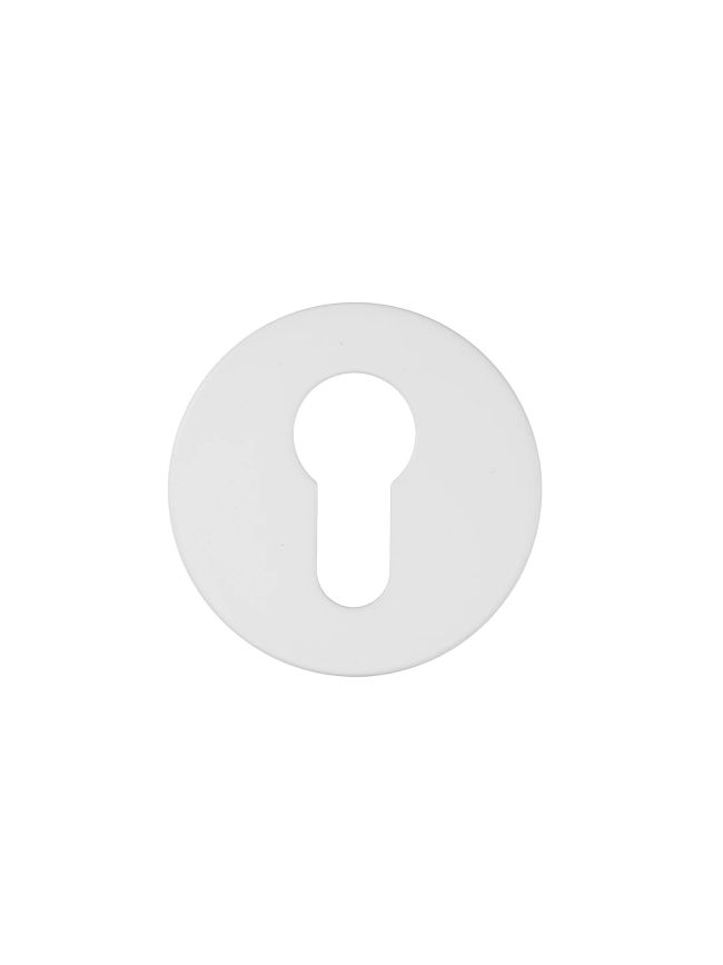 Zoo Hardware Euro Profile Escutcheon - Rosso Slim - 4mm - White