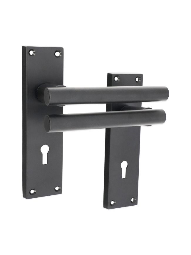 Jura Lever on Backplate Lock Matt Black