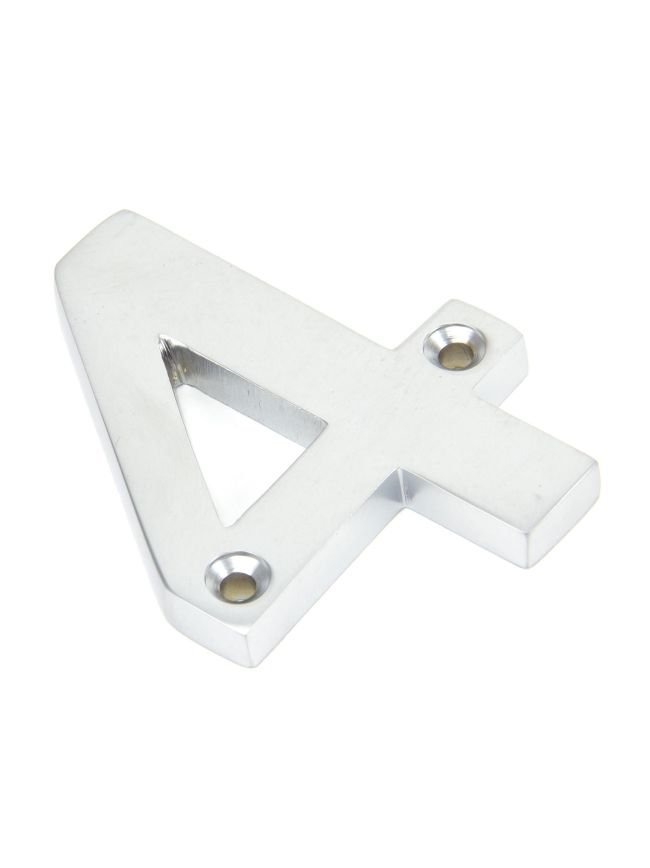 Satin Chrome Numeral 4