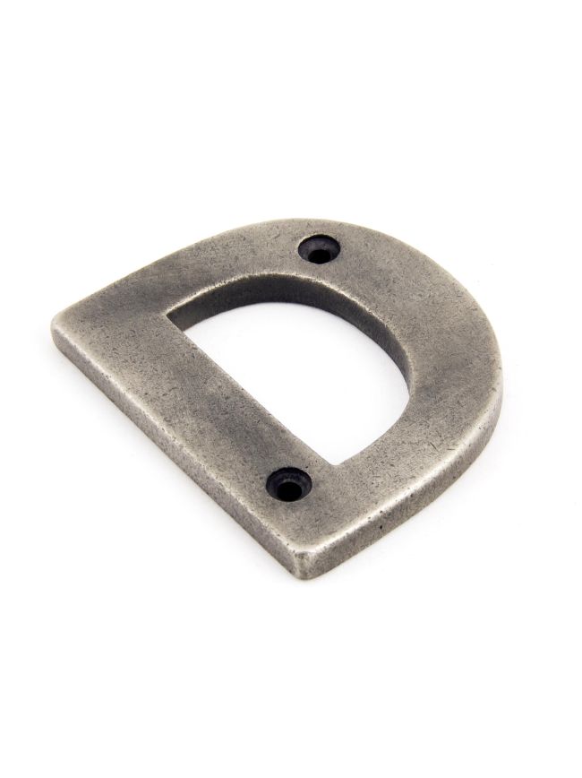 Antique Pewter Letter D