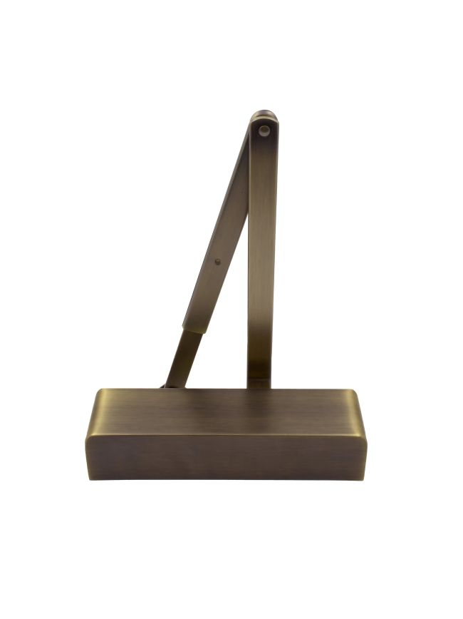 Zoo Hardware Size 2-4 Door Closer - Antique Brass