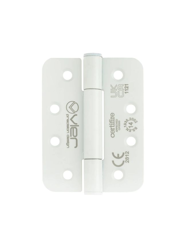 Zoo Hardware Grade 14 concealed knuckle hinge SS201 - Radius - Powder Coat White