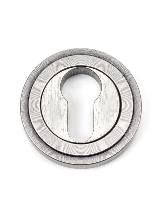 Pewter Round Euro Escutcheon (Art Deco)