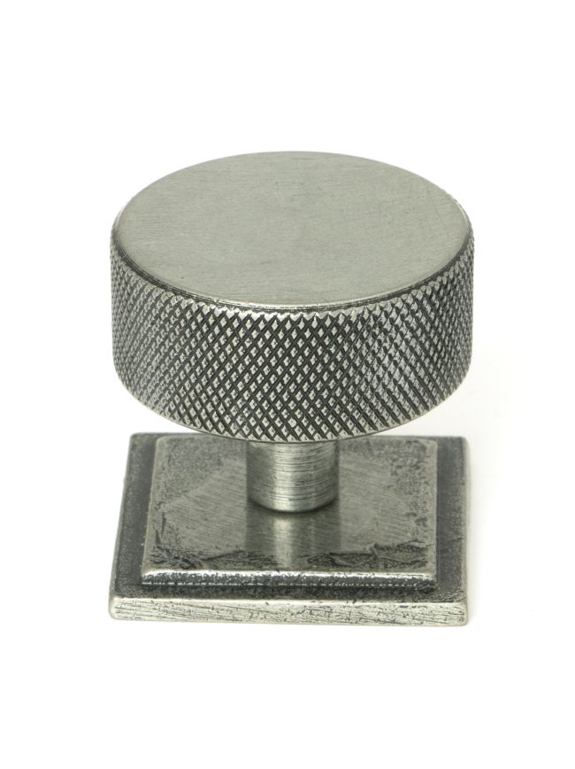 Pewter Brompton Cabinet Knob - 38mm (Square)