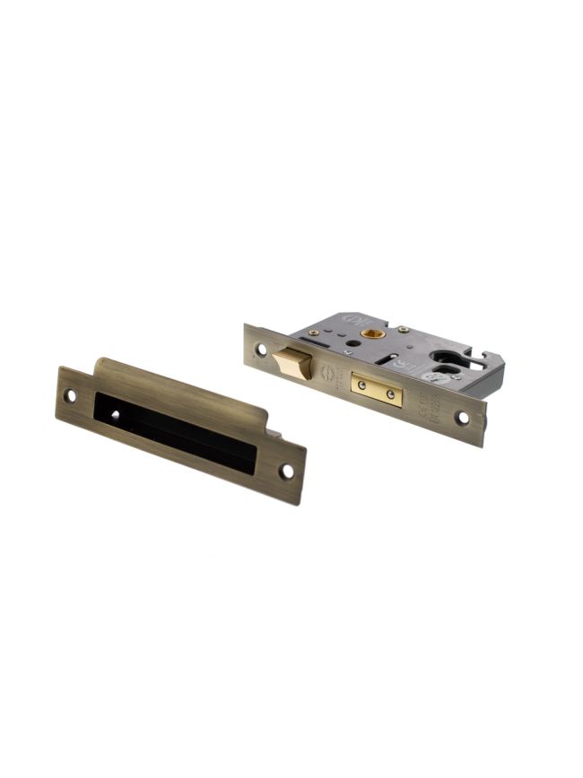Atlantic Euro Sashlock [CE] 3" - Matt Antique Brass