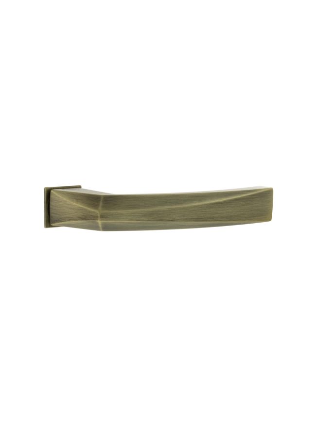 Forme Crystal Lever Door Handle on Concealed Square Rose - Yester Bronze (Pair)