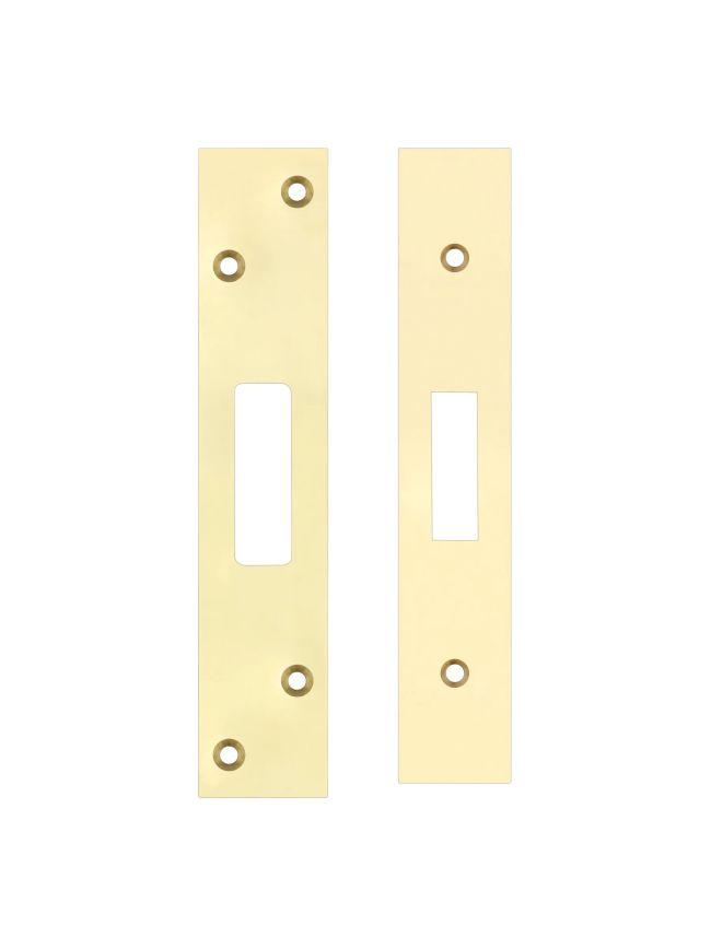 Zoo Hardware Spare Acc Pk for UK Dead Locks - *BLANK* - contains Forend, Strike and Fixing Screws - Brass