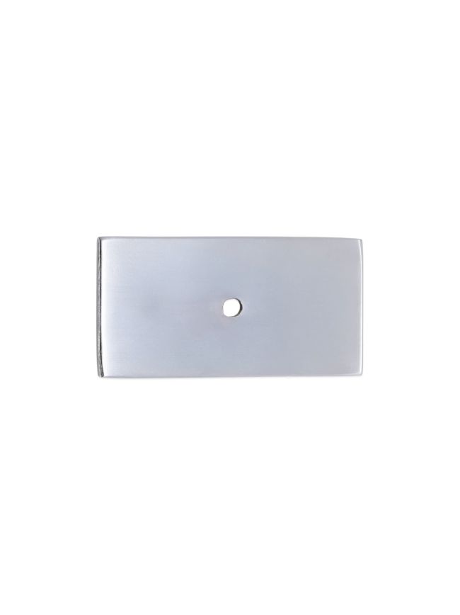 Rectangle Backplate for Cupboard Knobs Satin Chrome