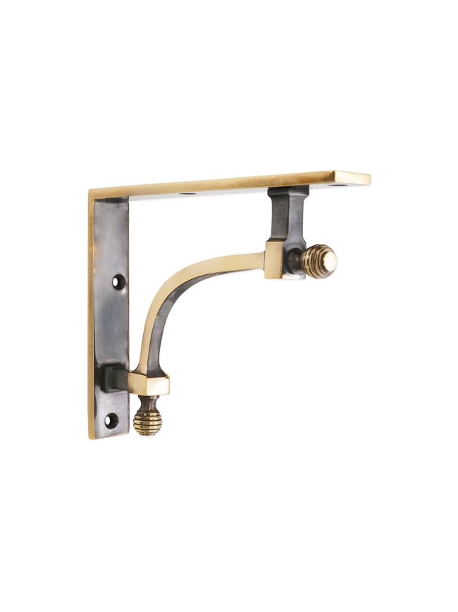 Beehive Medium Shelf Bracket Aged Brass (Sold in Pairs)