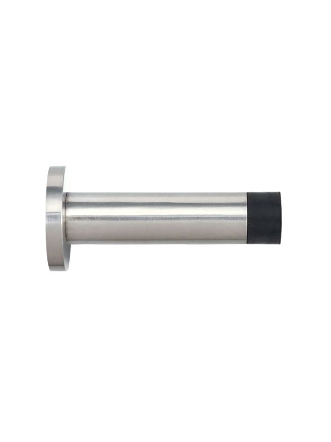 Zoo Hardware Door stop - cylinder - 70mm projection with rose - Satin Stainless