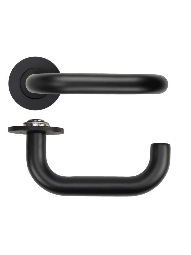 Zoo Hardware Maggiore Lever on 4mm Round Slim Sprung Rose - PVD Black
