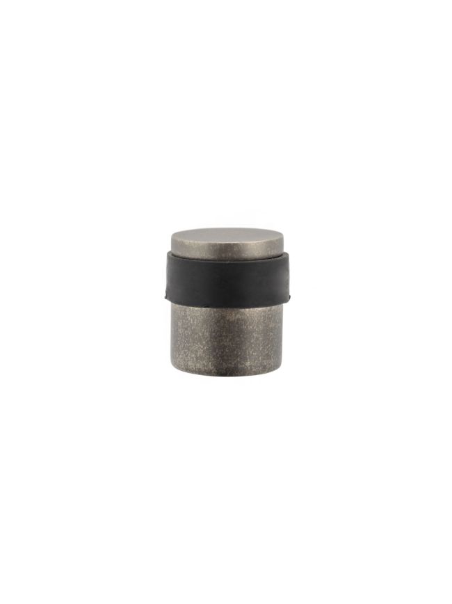 Atlantic Cylinder Premium Floor Mounted Door Stop - Distressed Silver