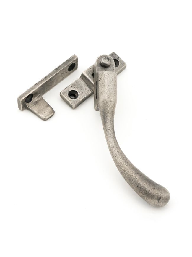 Antique Pewter Night-Vent Locking Peardrop Fastener - RH