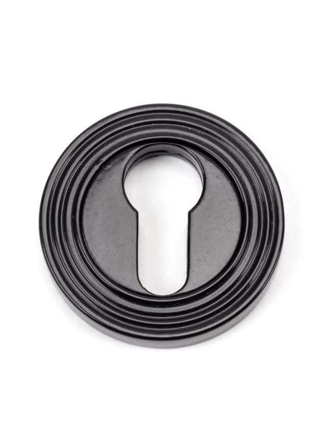 Black Round Euro Escutcheon (Beehive)