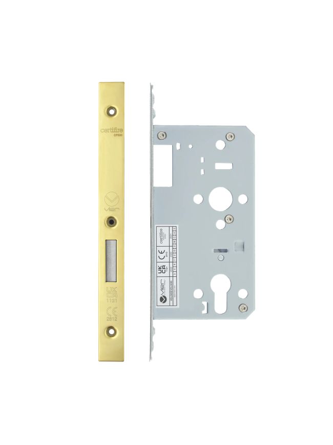 Zoo Hardware 2 Piece - DIN euro deadlock - backset 60mm - Gold