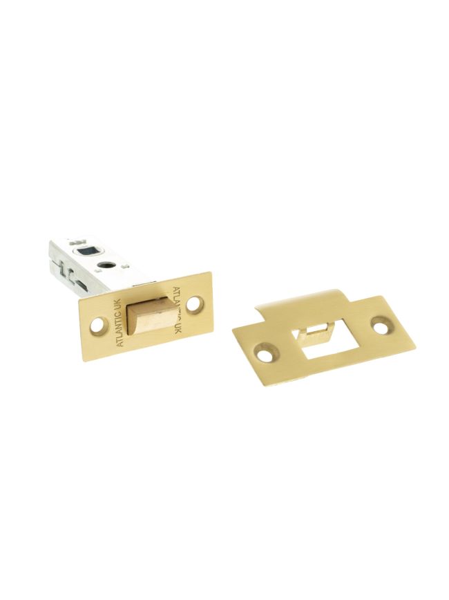Atlantic Heavy Duty Bolt Through Tubular Latch 3" - Satin Brass