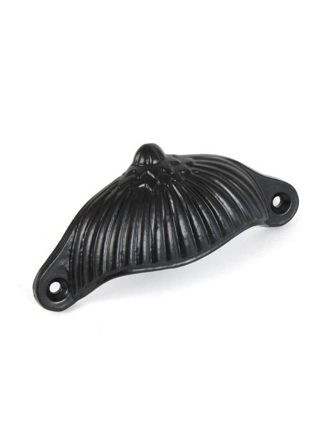 Black 4" Flower Drawer Pull