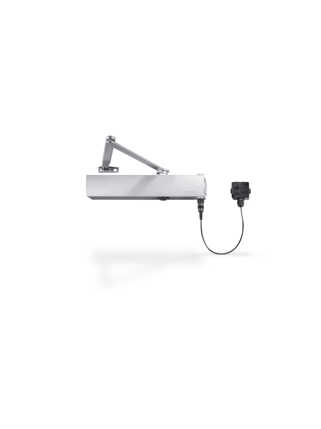 GEZE TS 4000 E Electromagnetic Fire Door Closer - Power Size EN 1-6 - Silver