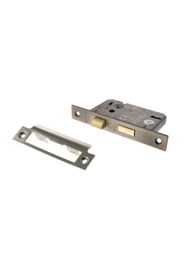 Atlantic 3 Lever Key Sashlock [CE] 2.5" - Matt Gun Metal