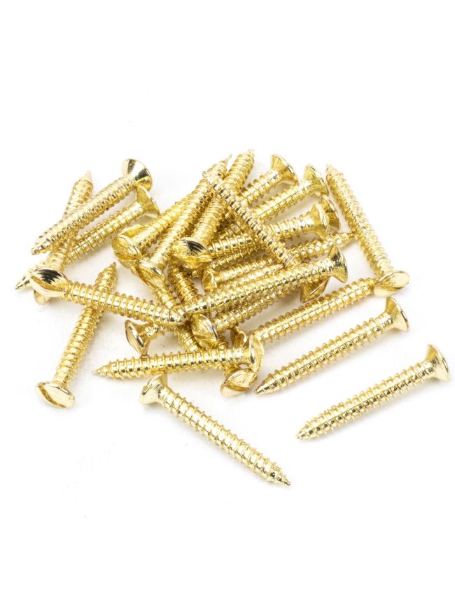Polished Brass SS 8x1½" Countersunk Raised Head Screws (25)