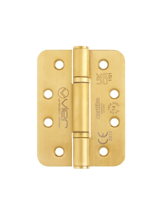 Zoo Hardware Grade 14 Low Maintenance Hinge Radius - 102 x 76 x 3.4mm - PVD Satin Brass