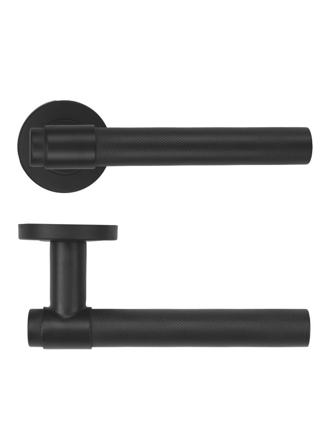 Zoo Hardware Knurled Lever on Round Rose 52mm x 8mm Push-on Rose - BS EN 1906 Grade 3 - Grade 201 - PCB