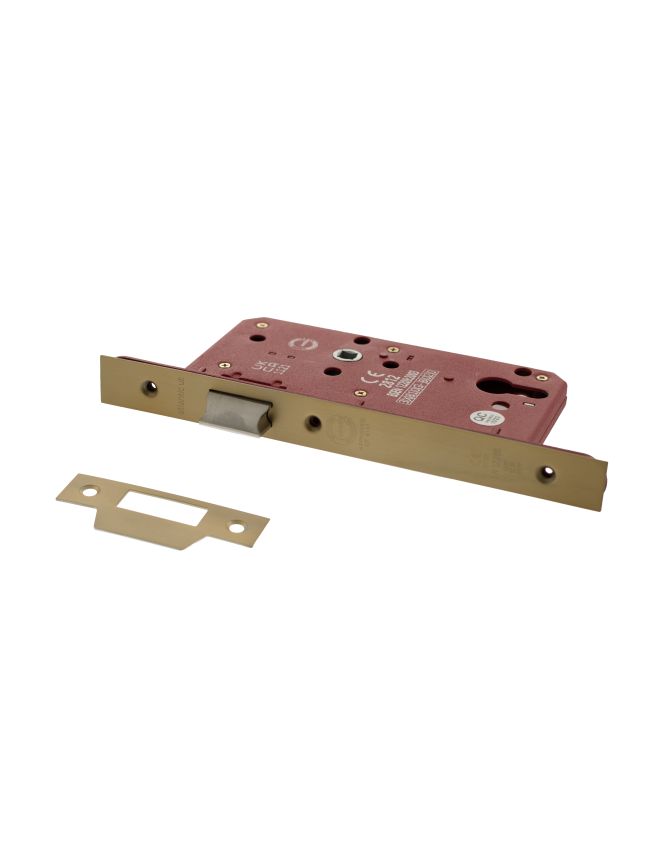 Atlantic DIN Latch 60mm backset - Satin Brass