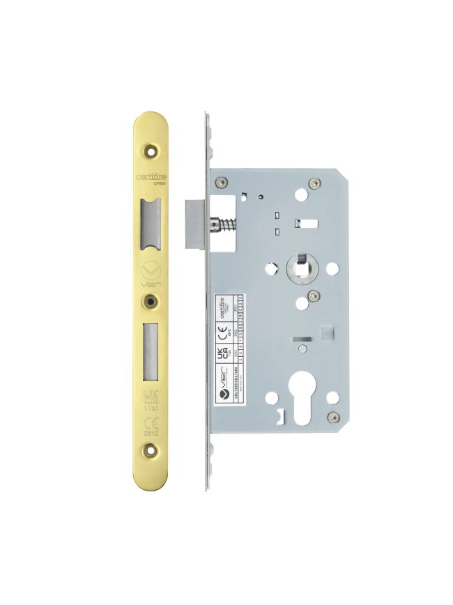 Zoo Hardware 2 Piece - DIN euro sashlock - 72mm c/c - backset 60mm - radius - Gold