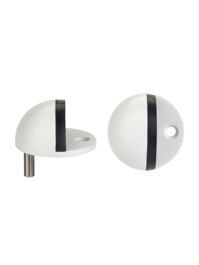 Zoo Hardware Door stop - floor mounted - oval - 45mm - White