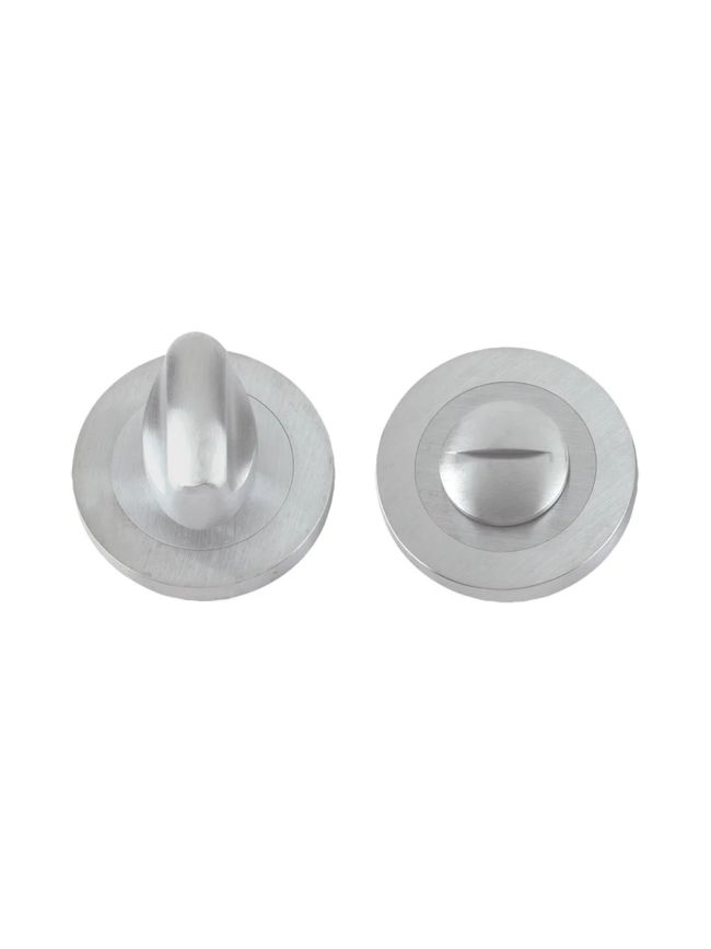 Zoo Hardware 5mm turn & release on round rose - Satin Chrome