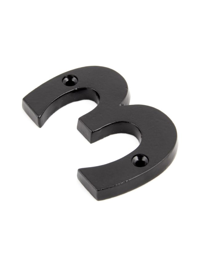 Black Numeral 3